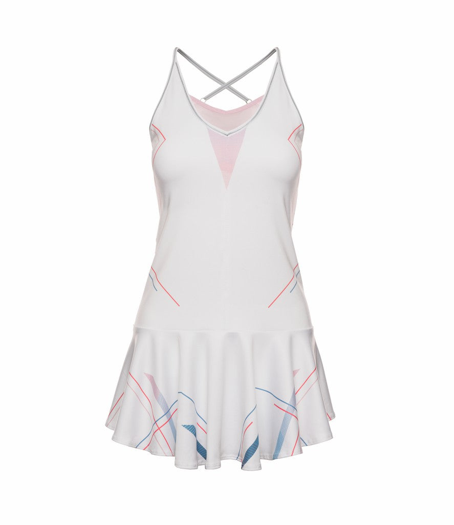 Women Tennis &amp; Pickleball | K-Swiss SCULPT STRAPPY DRESS White