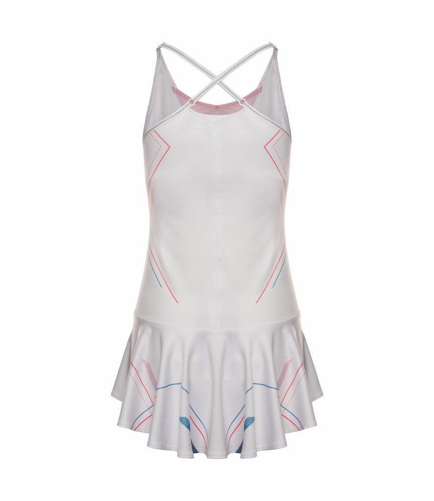 Women Tennis &amp; Pickleball | K-Swiss SCULPT STRAPPY DRESS White